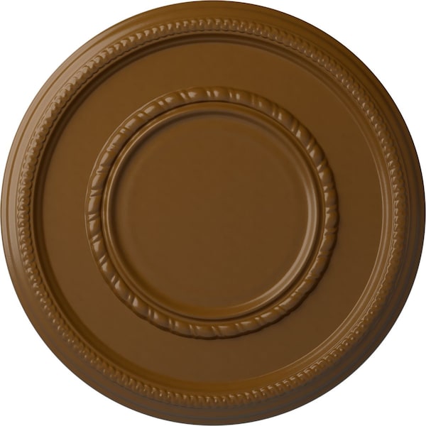 Ekena Millwork Federal Roped Large Ceiling Medallion (Canopies up to 7 3/4"), 17 3/8"OD x 1 1/8"P, Smokey Topaz CM17FESTF - main